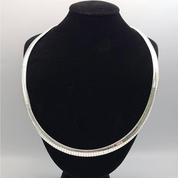 16” Italian silver 925 Omega Chain necklace by Milor - Picture 4 of 5